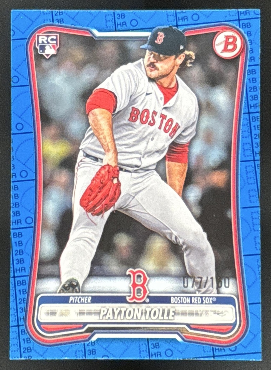 Card image for Payton Tolle 2026 Bowman Blue Pattern /150 Boston Red Sox