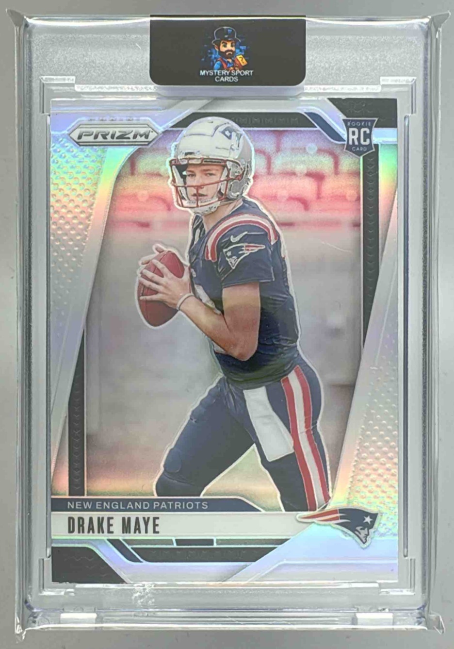 Card image for 2024 Panini Football Prizm Drake Maye Silver #329 RC New England Patriots
