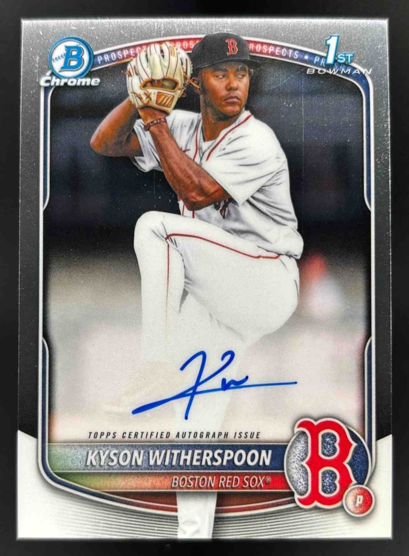 Card image for 2025 Bowman Draft Kyson Witherspoon Chrome Prospect Auto #CPA-KW Red Sox