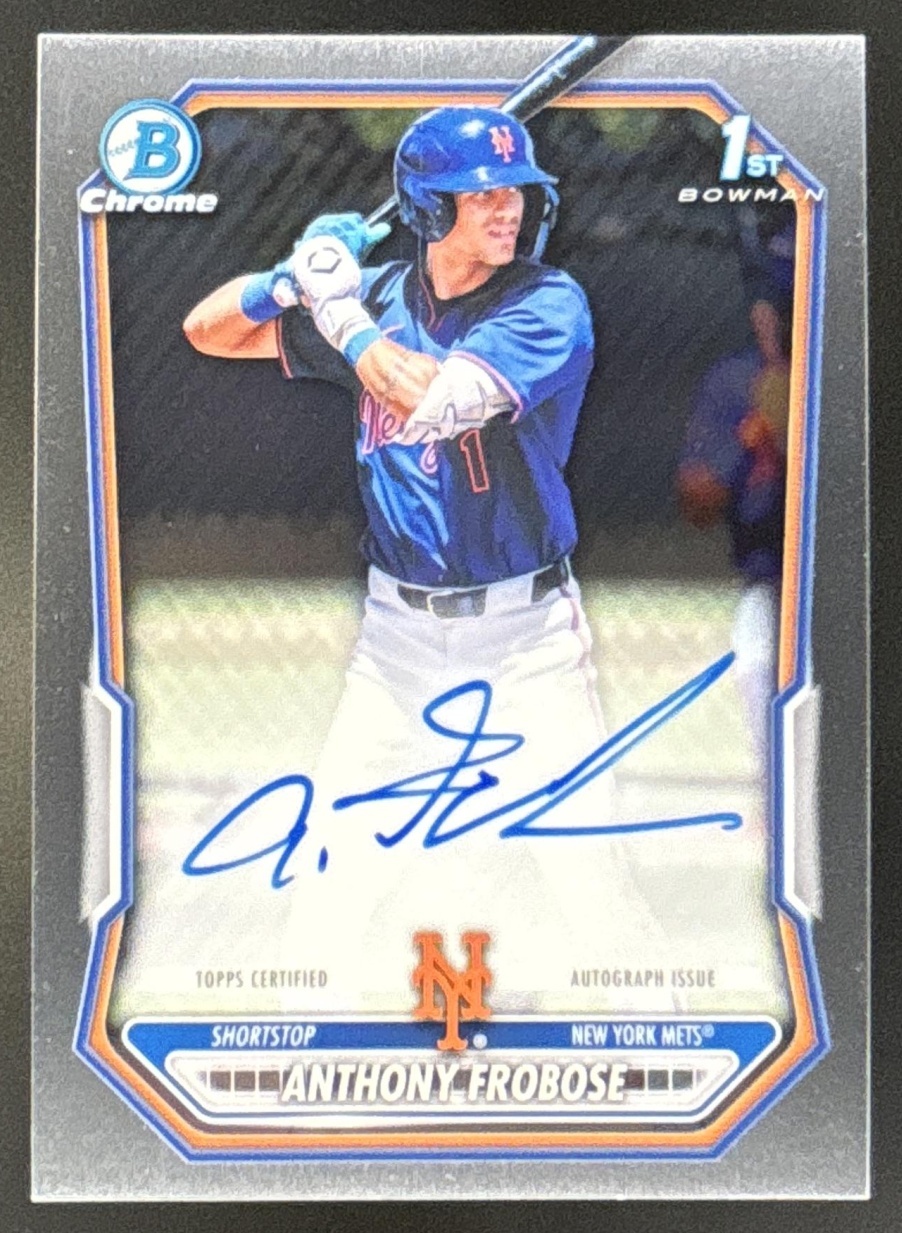 Card image for Anthony Frobose 2026 Bowman Chrome Prospect Auto New York Mets