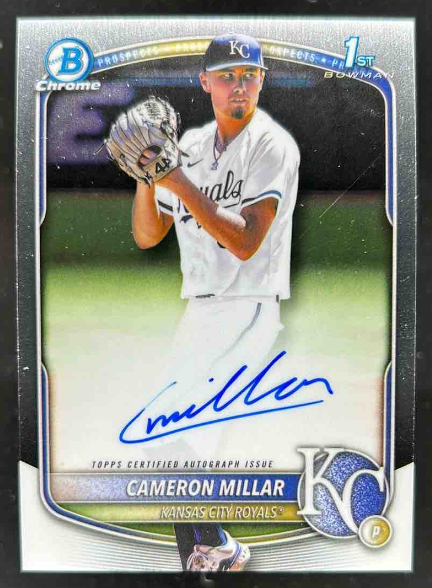 Card image for Cameron Millar 2025 Bowman Draft Chrome Prospect Auto