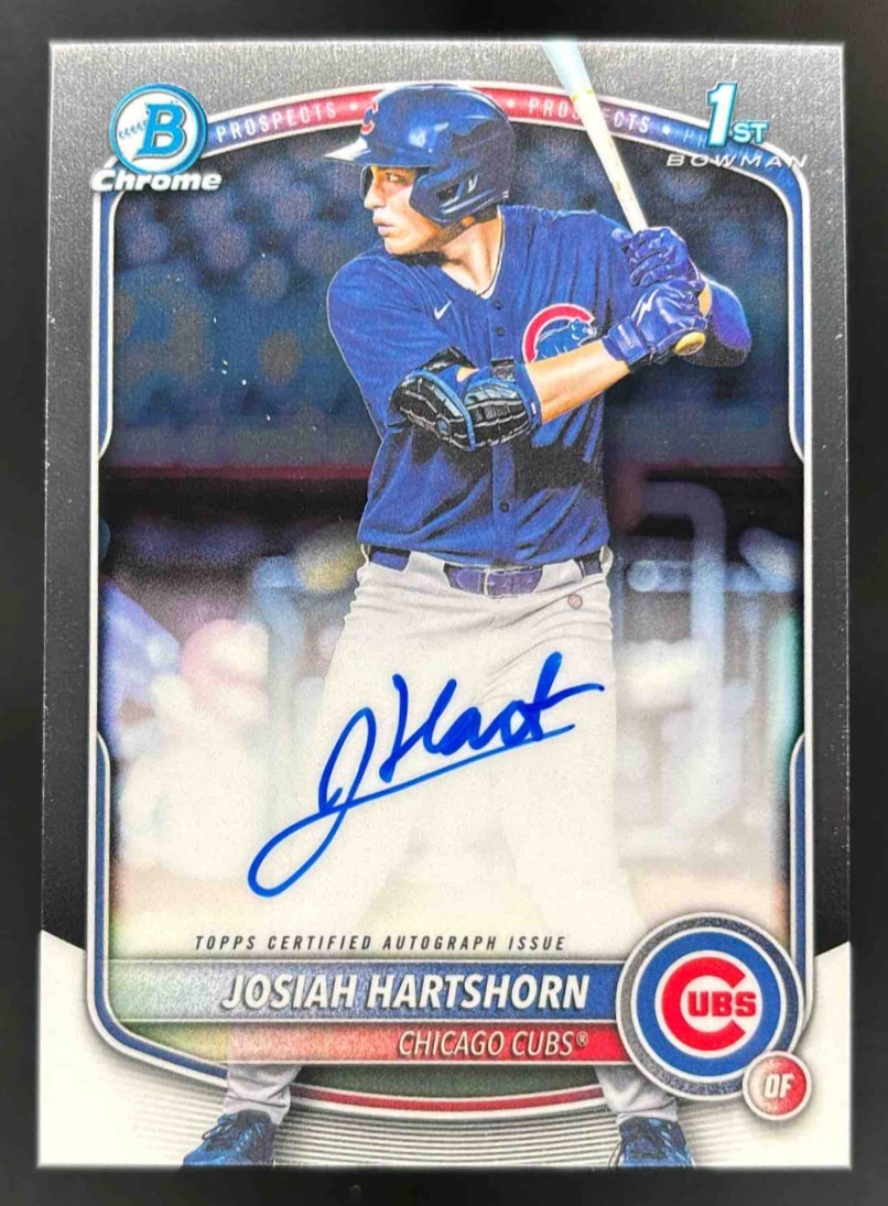 Card image for 2025 Bowman Draft Josiah Hartshorn Chrome Prospect Auto #CPA-JHA Cubs