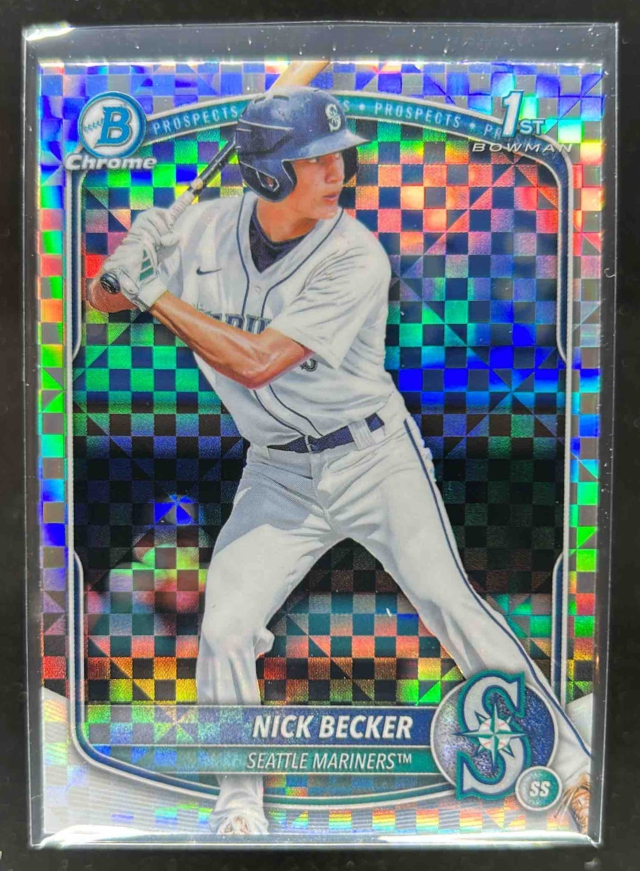 Card image for Nick Becker 2025 Bowman Draft Chrome X-Fractor