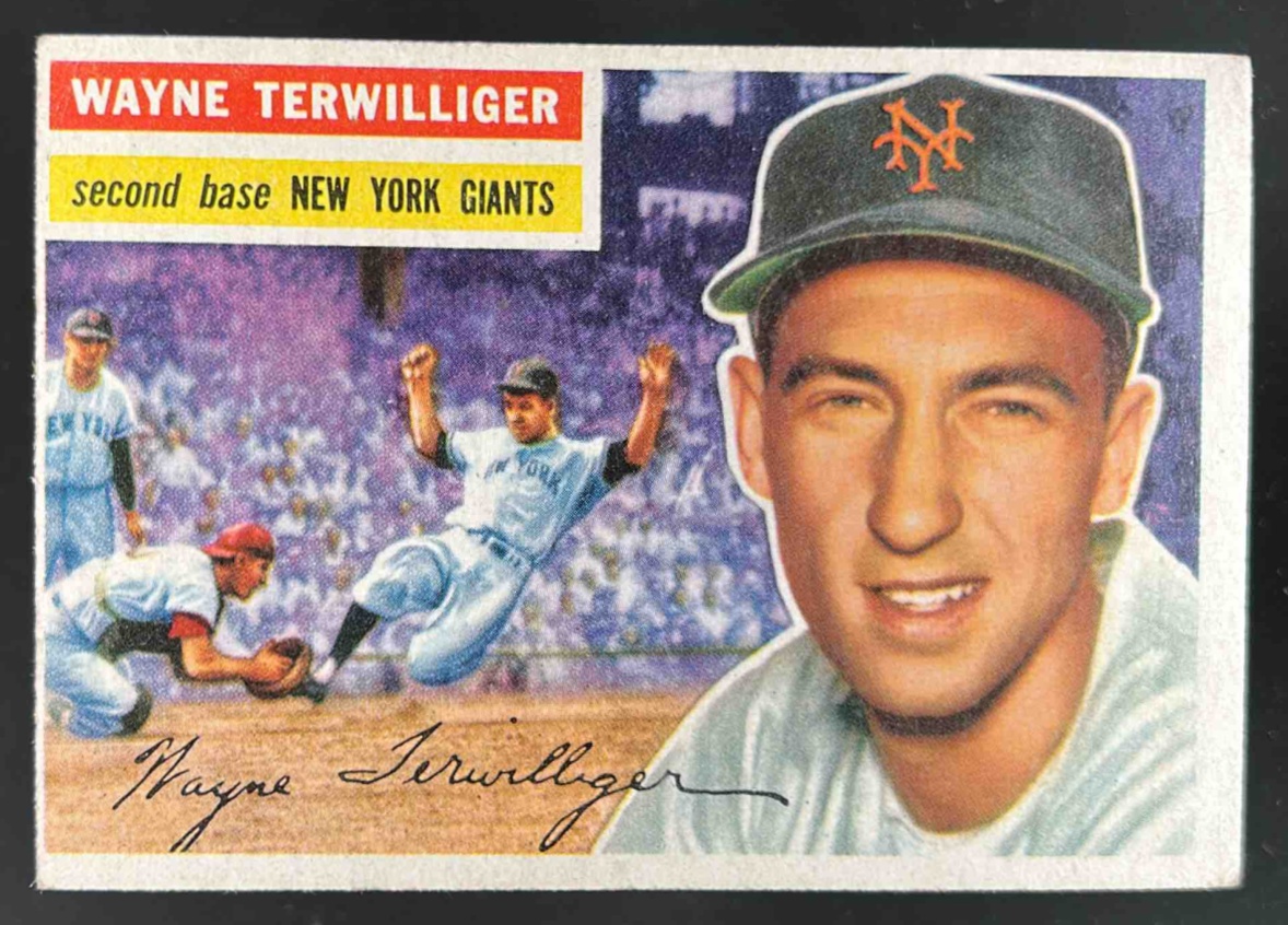 Card image for 1956 TOPPS BASEBALL WAYNE TERWILLIGER #73A NEW YORK GIANTS