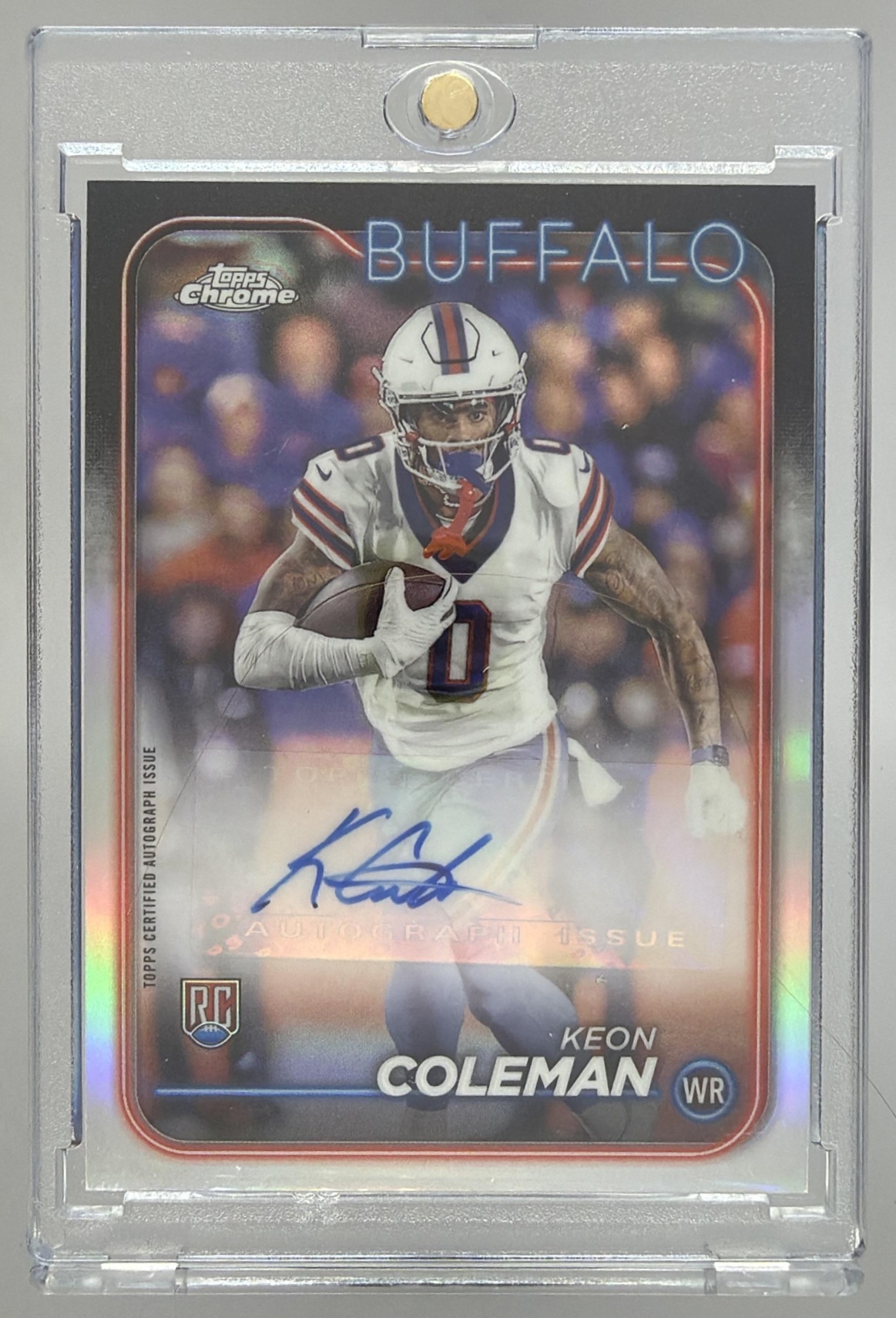 Card image for 2024 Topps Football Chrome Keon Coleman Rookie Auto #RA-KCO RC Buffalo Bills