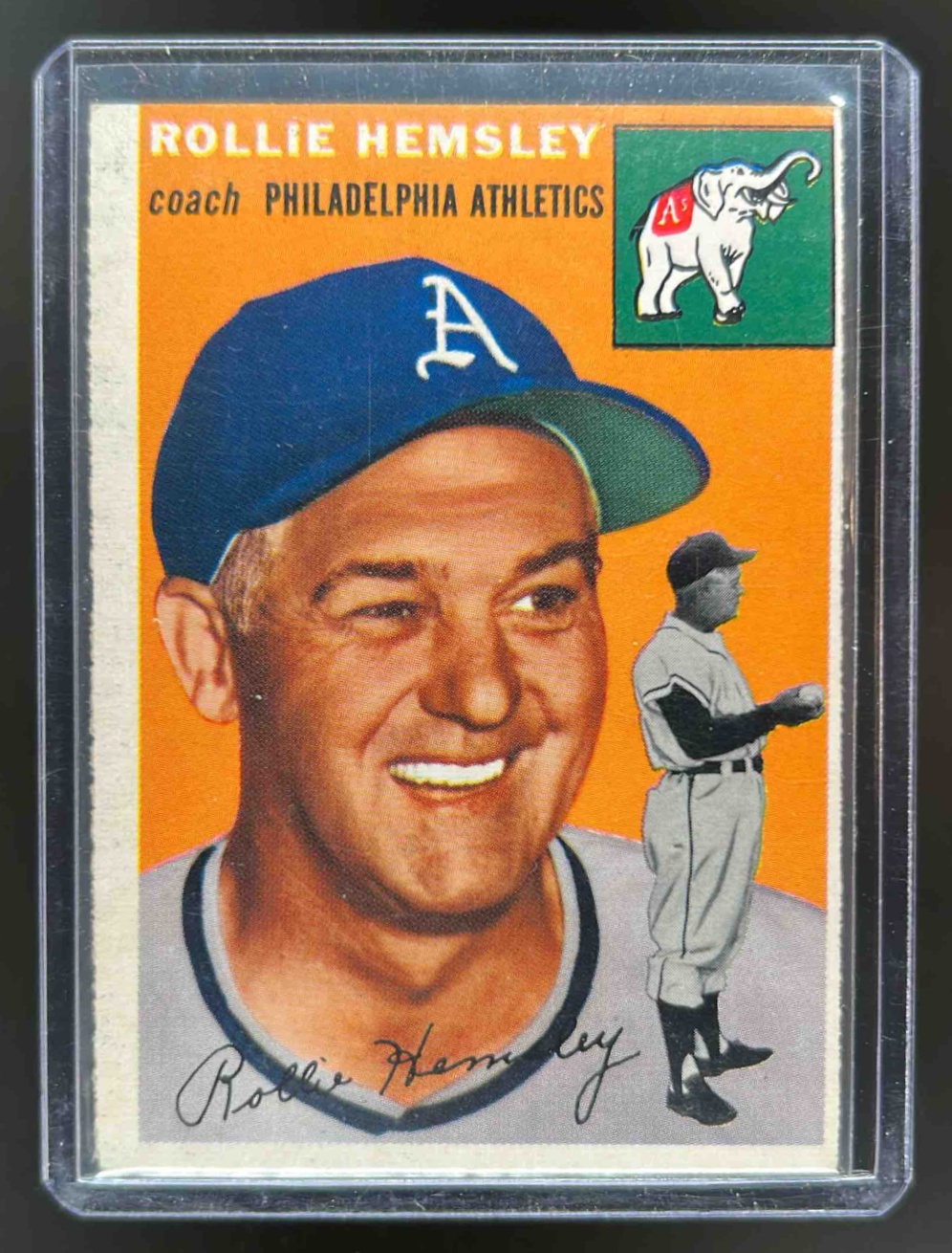 Card image for 1954 TOPPS BASEBALL ROLLIE HEMSLEY #143