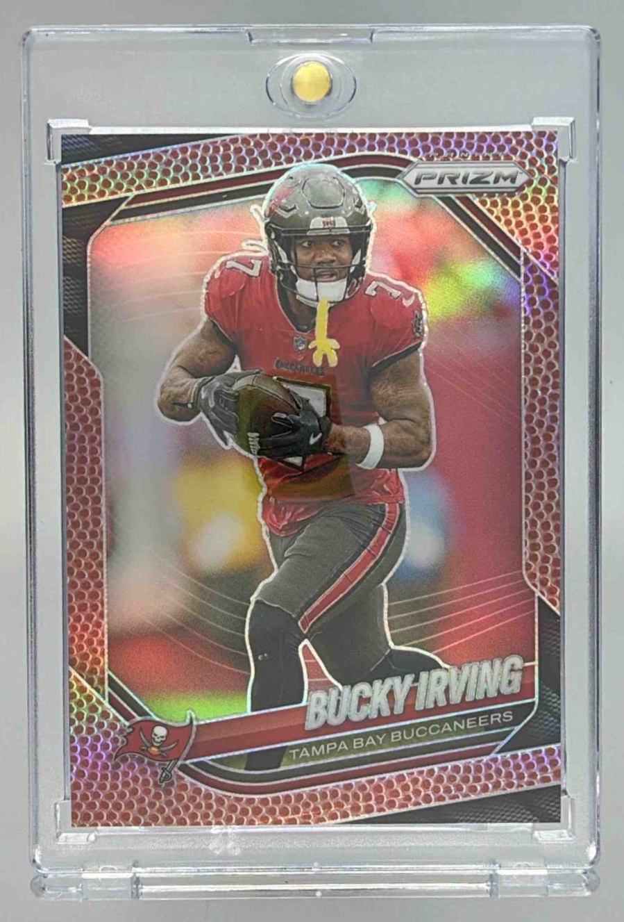 Card image for 2025 Panini Football Prizm Bucky Irving Pigskin /180 #169 Tampa Bay Buccaneers