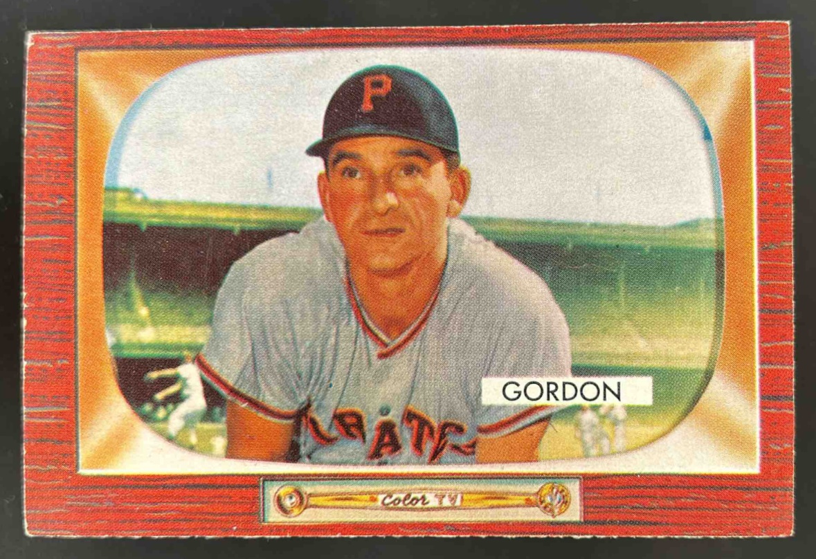 Card image for 1955 BOWMAN BASEBALL SID GORDON #163 PITTSBURGH PIRATES