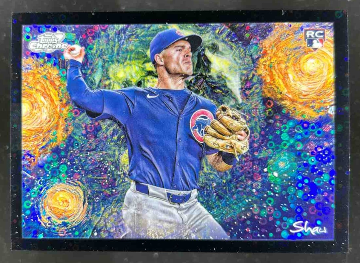 Card image for Matt Shaw 2025 Topps Cosmic Chrome Stars in the Night Black Eclipse Refractor /10