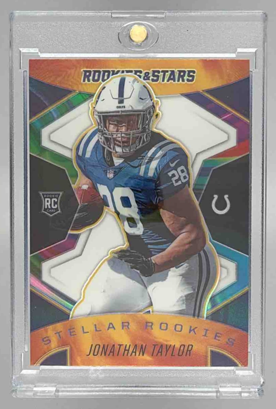 Card image for 2020 Panini Rookies & Stars Jonathan Taylor Stellar #SR-9 RC Colts