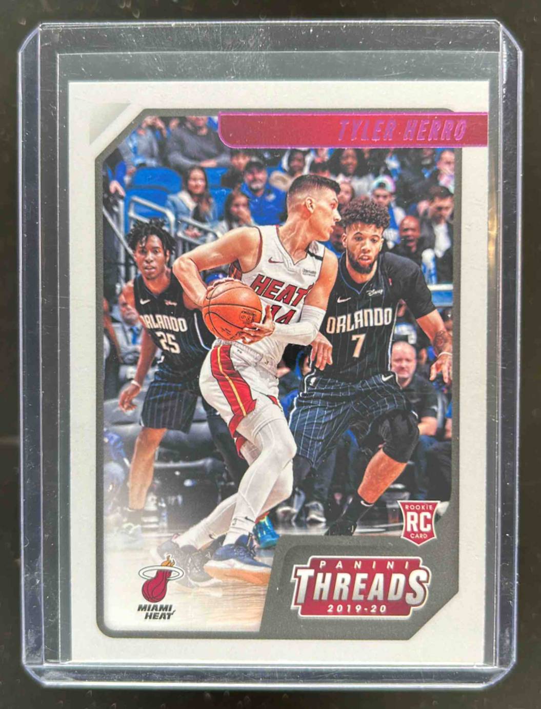 Card image for 2019-20 PANINI CHRONICLES TYLER HERRO #76 RC THREADS ROOKIE MIAMI HEAT