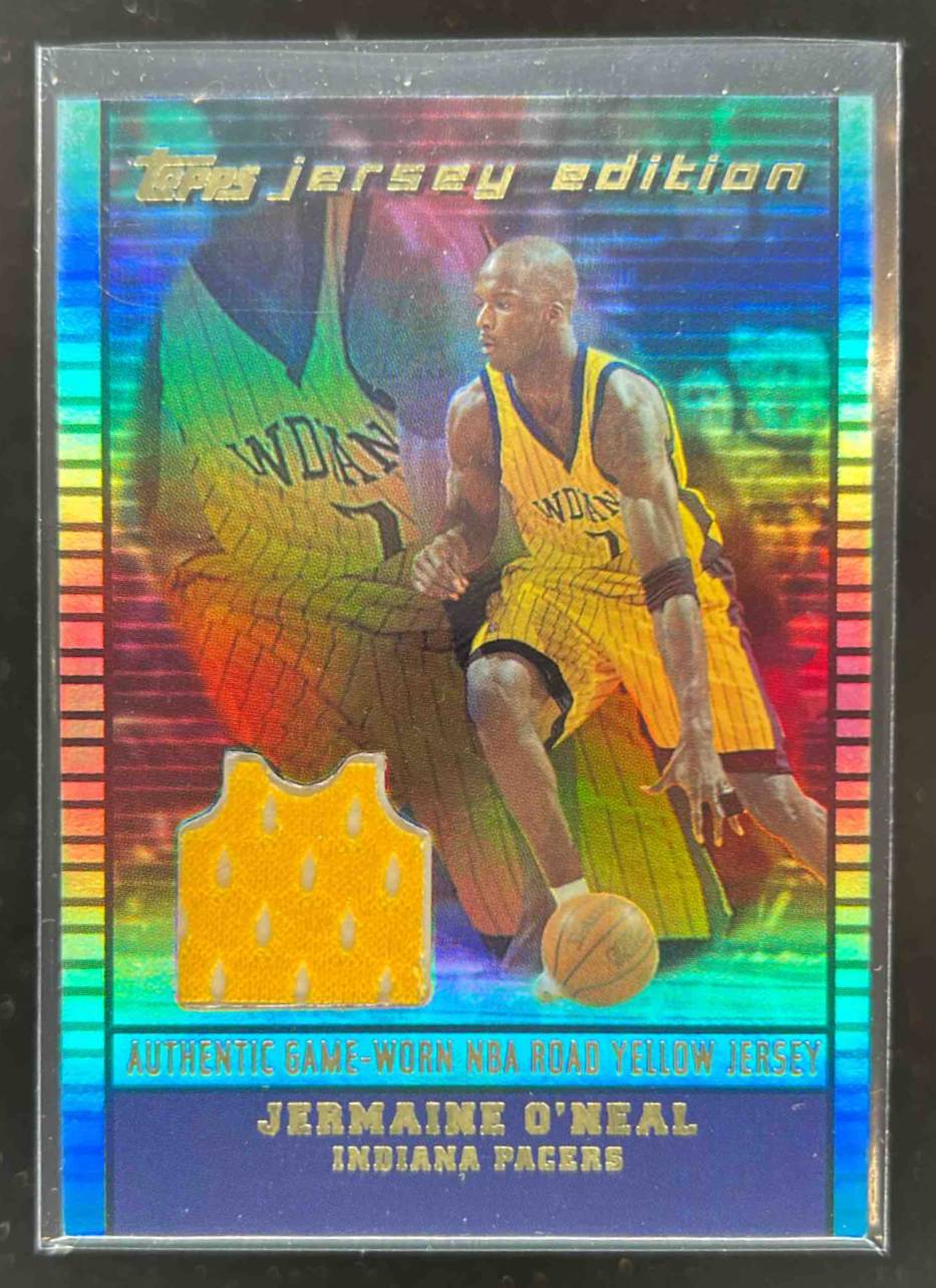 Card image for 2002-03 TOPPS JERSEY EDITION JERMAINE O'NEAL #JEJO INDIANA PACERS