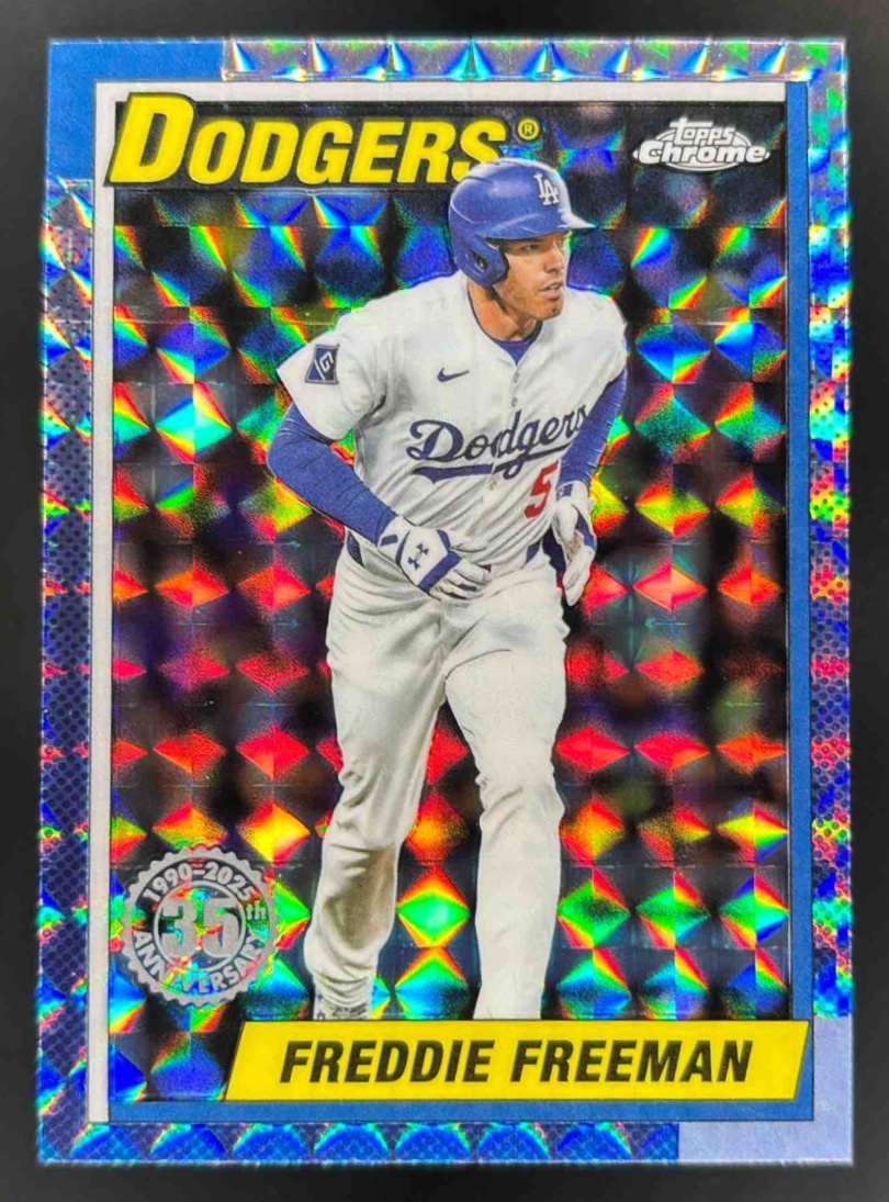 Card image for 2025 Topps Chrome Update Freddie Freeman 1990 Geometric Refractor