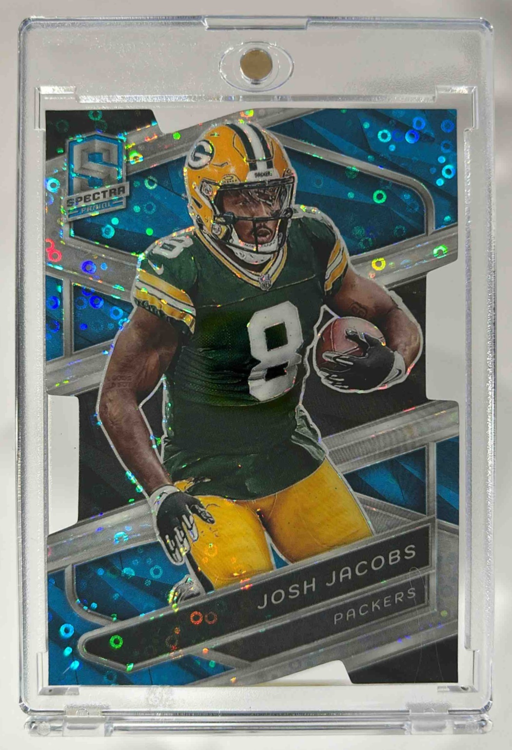 Card image for 2024 Panini Football Luminance Josh Jacobs Orange /50 #37 Green Bay Packers