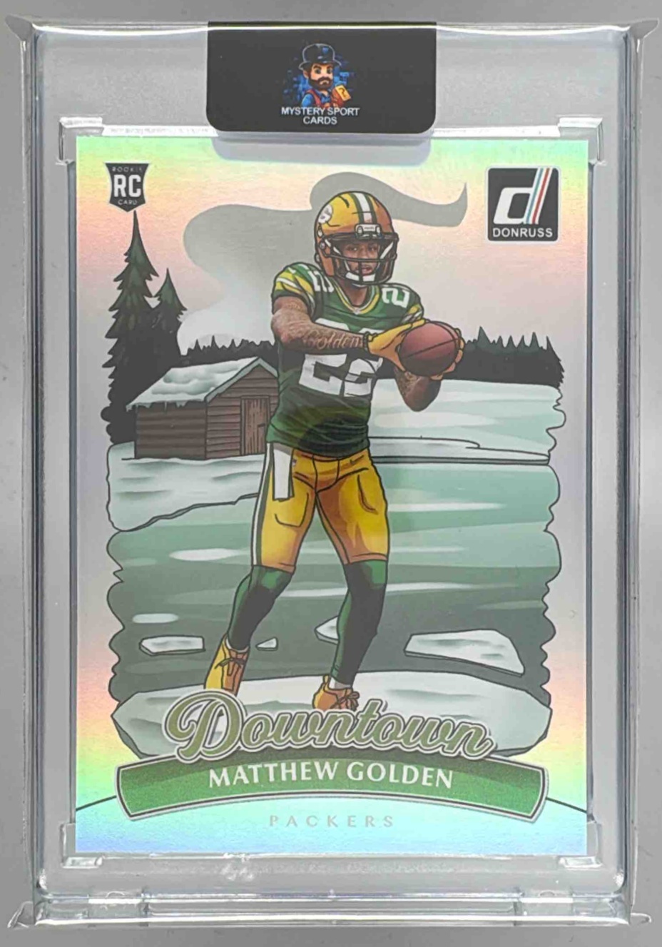 Card image for 2025 Panini Football Donruss Matthew Golden Downtown! SP #18 Green Bay Packers