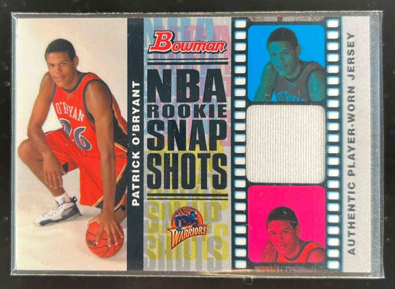 Card image for 2006-07 Bowman Patrick O'Bryant Rookie Snapshots Relics /199 #RSR-PO RC Rookie