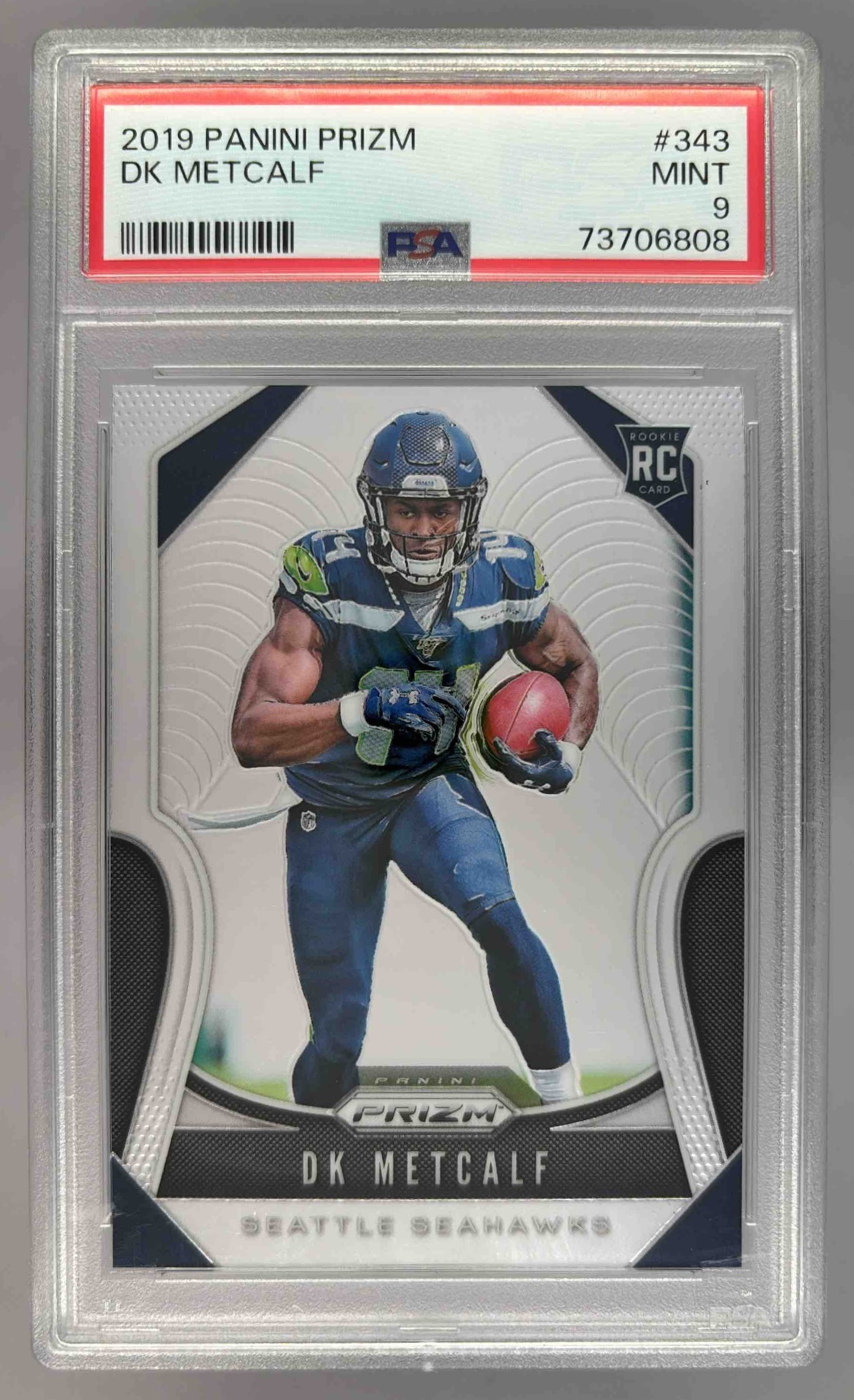 Card image for 2019 Panini Football Prizm DK Metcalf #343 RC Seattle Seahawks