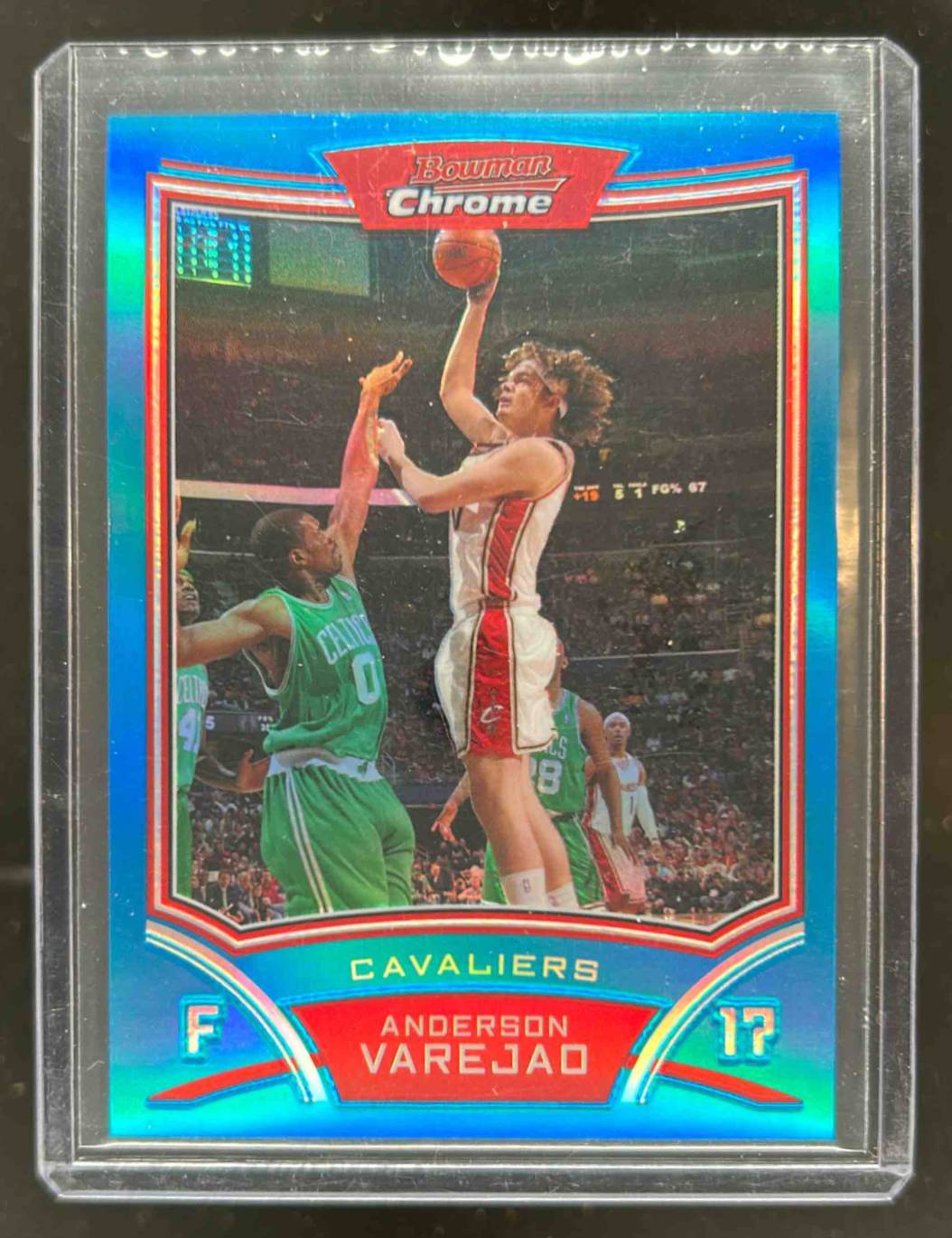 Card image for 2008-09 Bowman Anderson Varejao Chrome Refractor Blue /99 #74