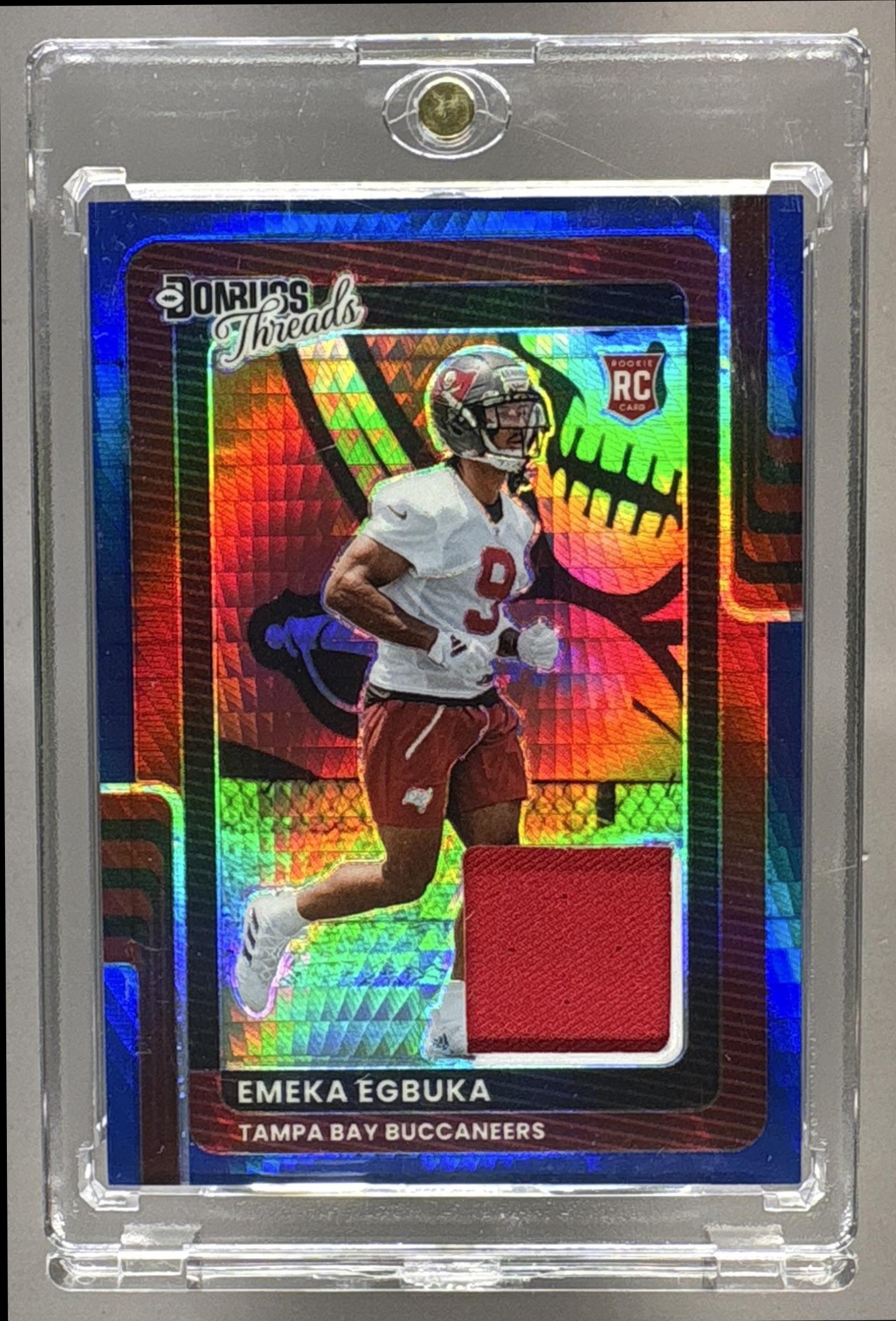 2025 PANINI DONRUSS OPTIC EMEKA EGBUKA #DTH-EEG THREADS PATCH RC BUCCANEERS