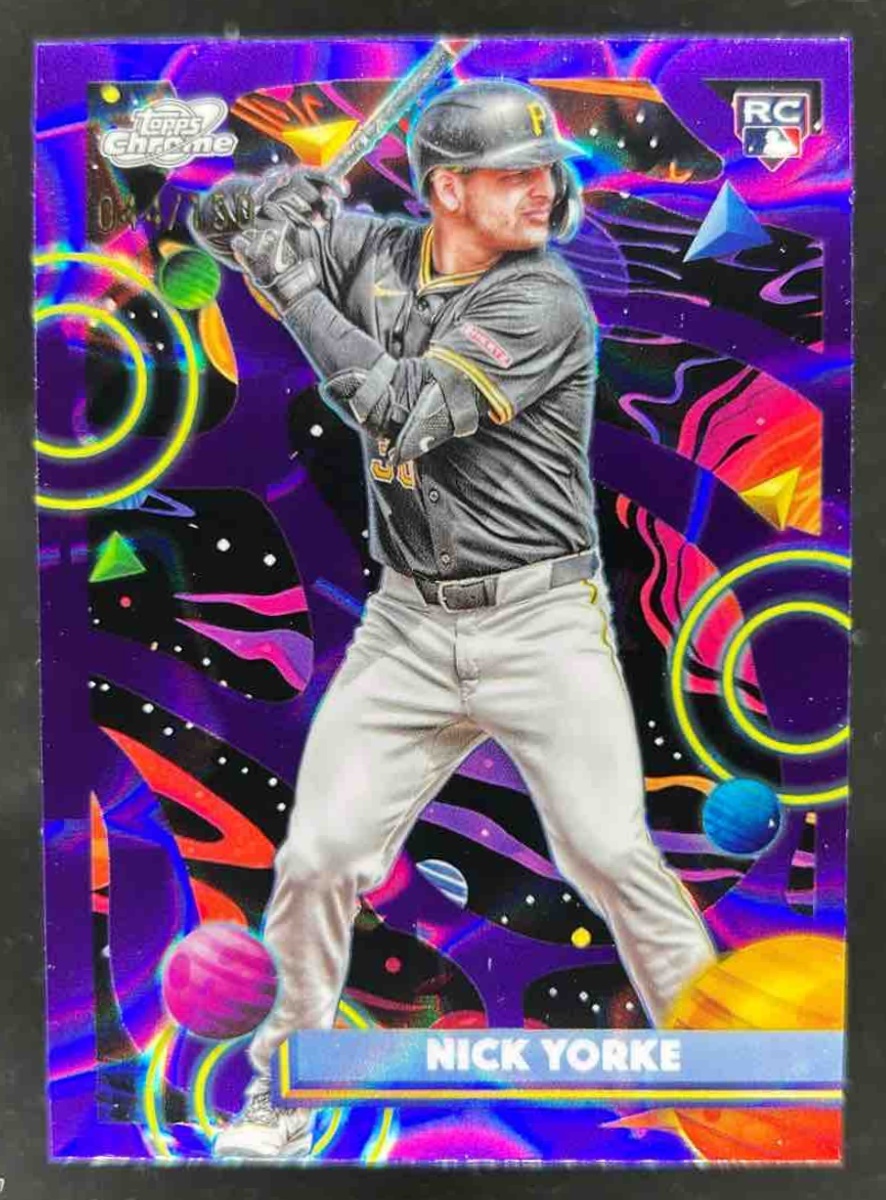 Card image for Nick Yorke 2025 Topps Cosmic Chrome Purple Nebula Refractor /150