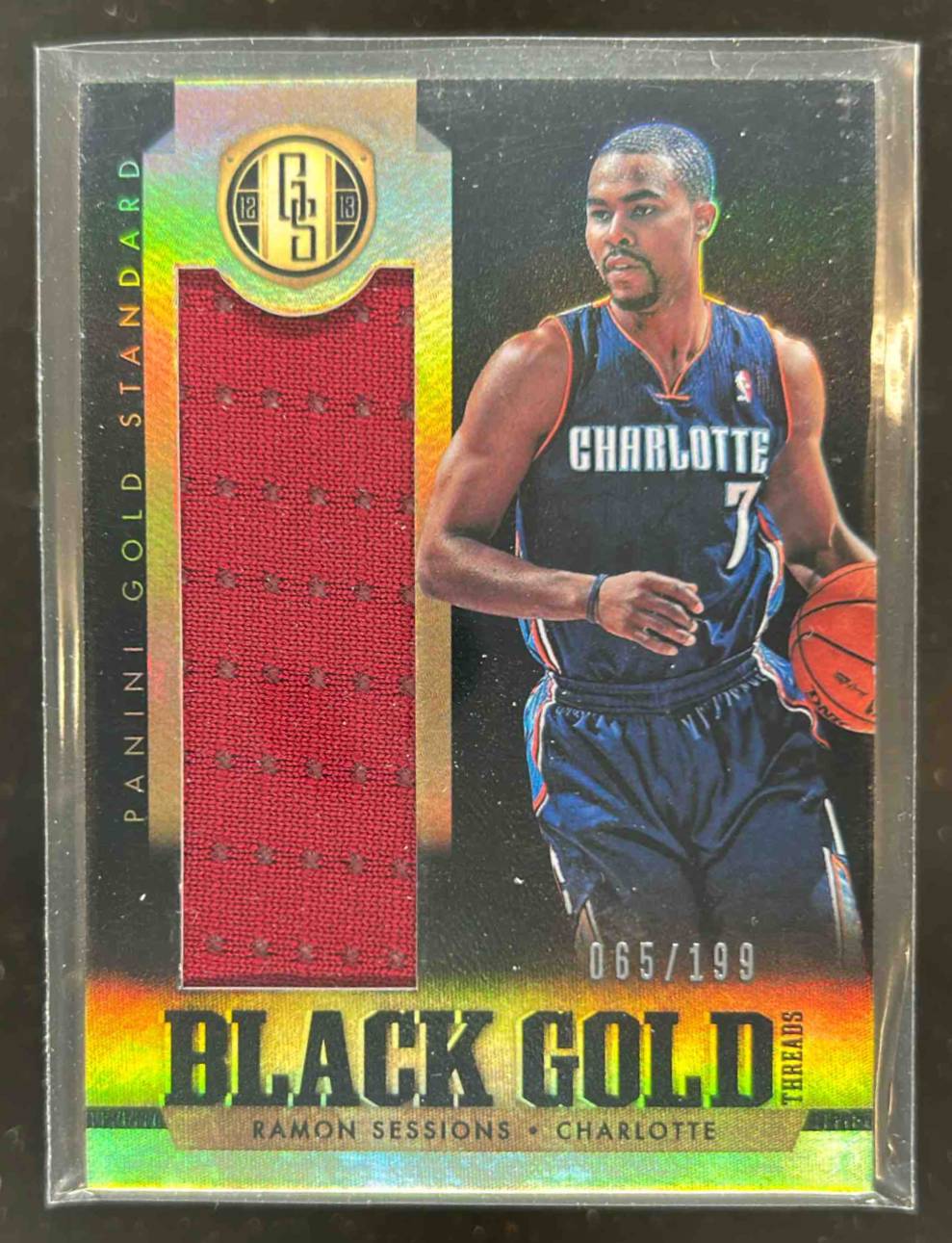 Card image for 2012-13 PANINI GOLD STANDARD RAMON SESSIONS BLACK THREADS /199 #92