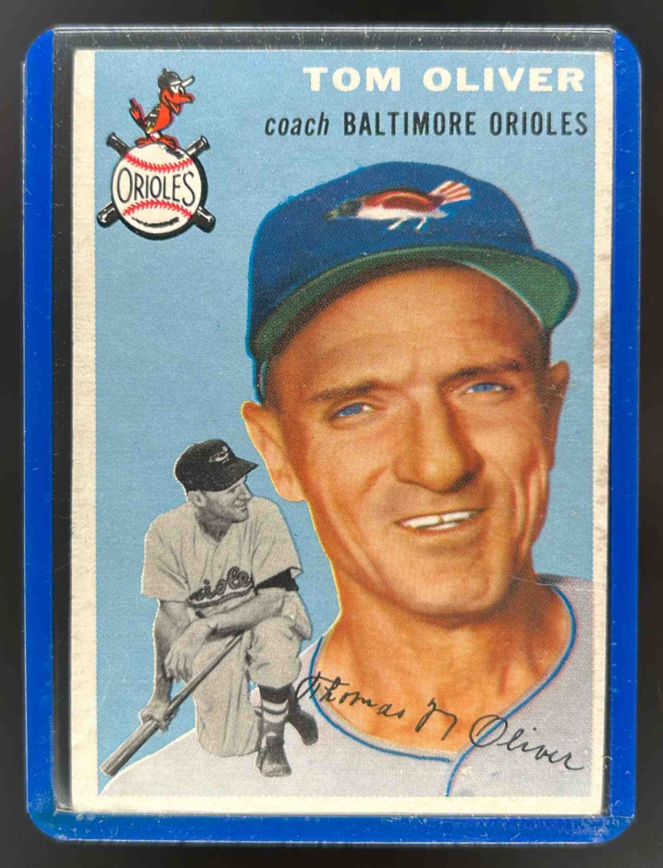 Card image for 1954 TOPPS BASEBALL TOM OLIVER #207 BALTIMORE ORIOLES