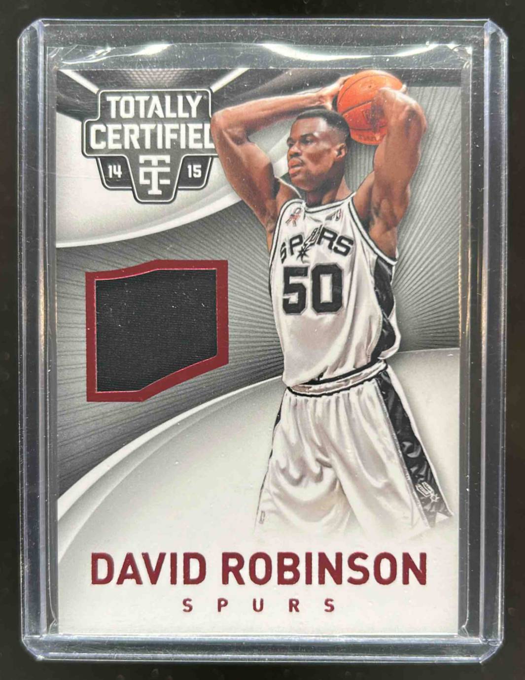 Card image for 2014-15 Panini Totally Certified David Robinson Jerseys Red 213 /249 #24