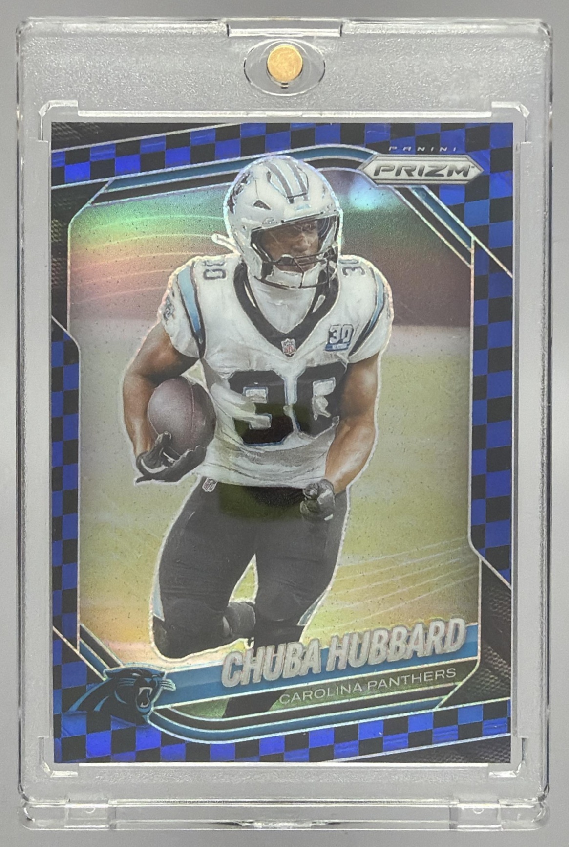 Card image for 2025 Panini Football Prizm Chuba Hubbard Silver #237 Carolina Panthers