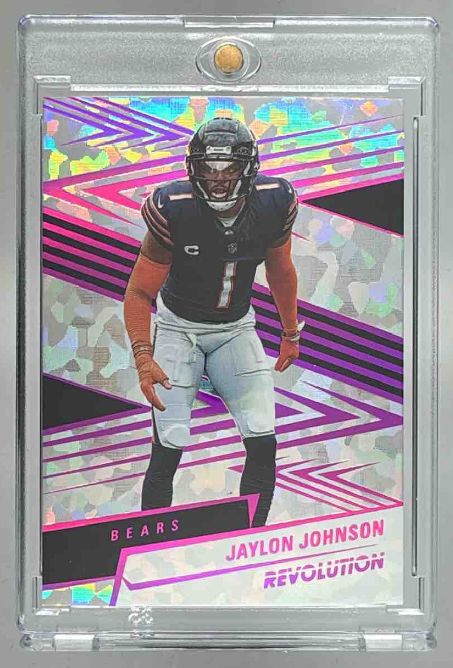 Card image for 2025 Panini Football Revolution Jaylon Johnson Holo Red /35 #75 Chicago Bears
