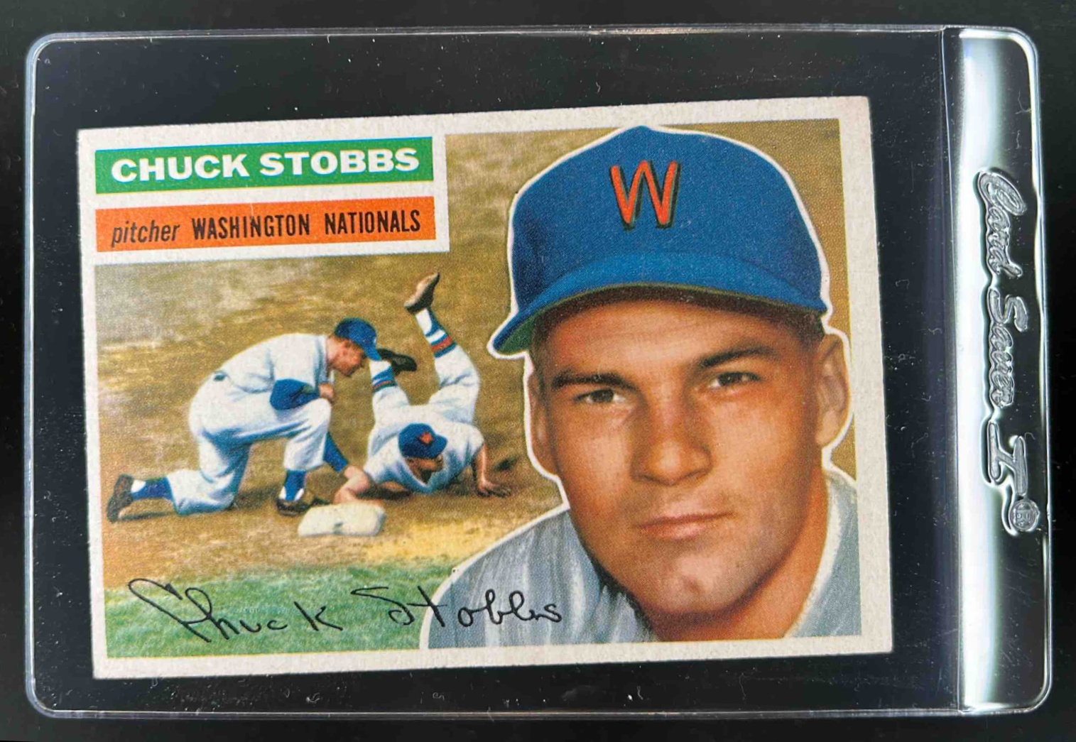 Card image for 1956 TOPPS BASEBALL CHUCK STOBBS #68B