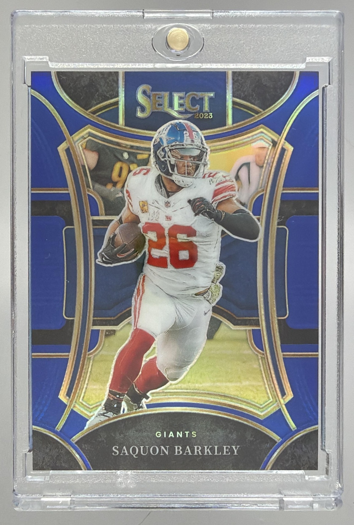 Card image for 2024 Panini Select Saquon Barkley Field Tri-Color Prizm /99 #492 Eagles