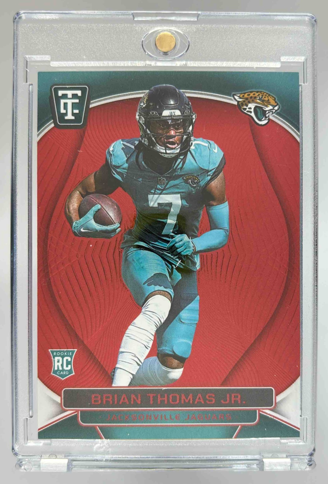 Card image for 2024 Panini Totally Certified Brian Thomas Jr. Rookies Mirror Red /249 #108 RC Jaguars