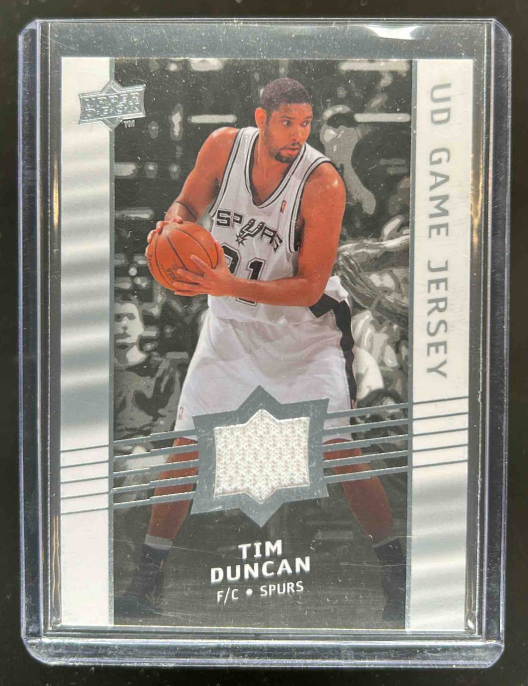 Card image for 2008-09 UPPER DECK TIM DUNCAN UD GAME PATCHES #GA-TD SAN ANTONIO SPURS