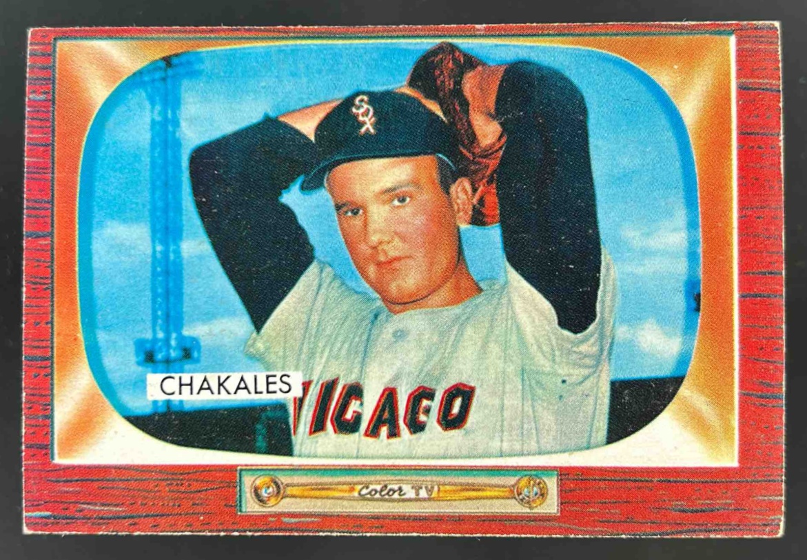 Card image for 1955 BOWMAN BASEBALL BOB CHAKALES #148 CHICAGO WHITE SOX