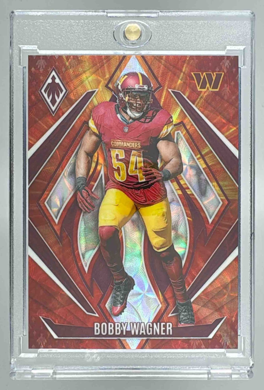 Card image for 2024 Panini Phoenix Bobby Wagner FireBurst /350 #14 Commanders