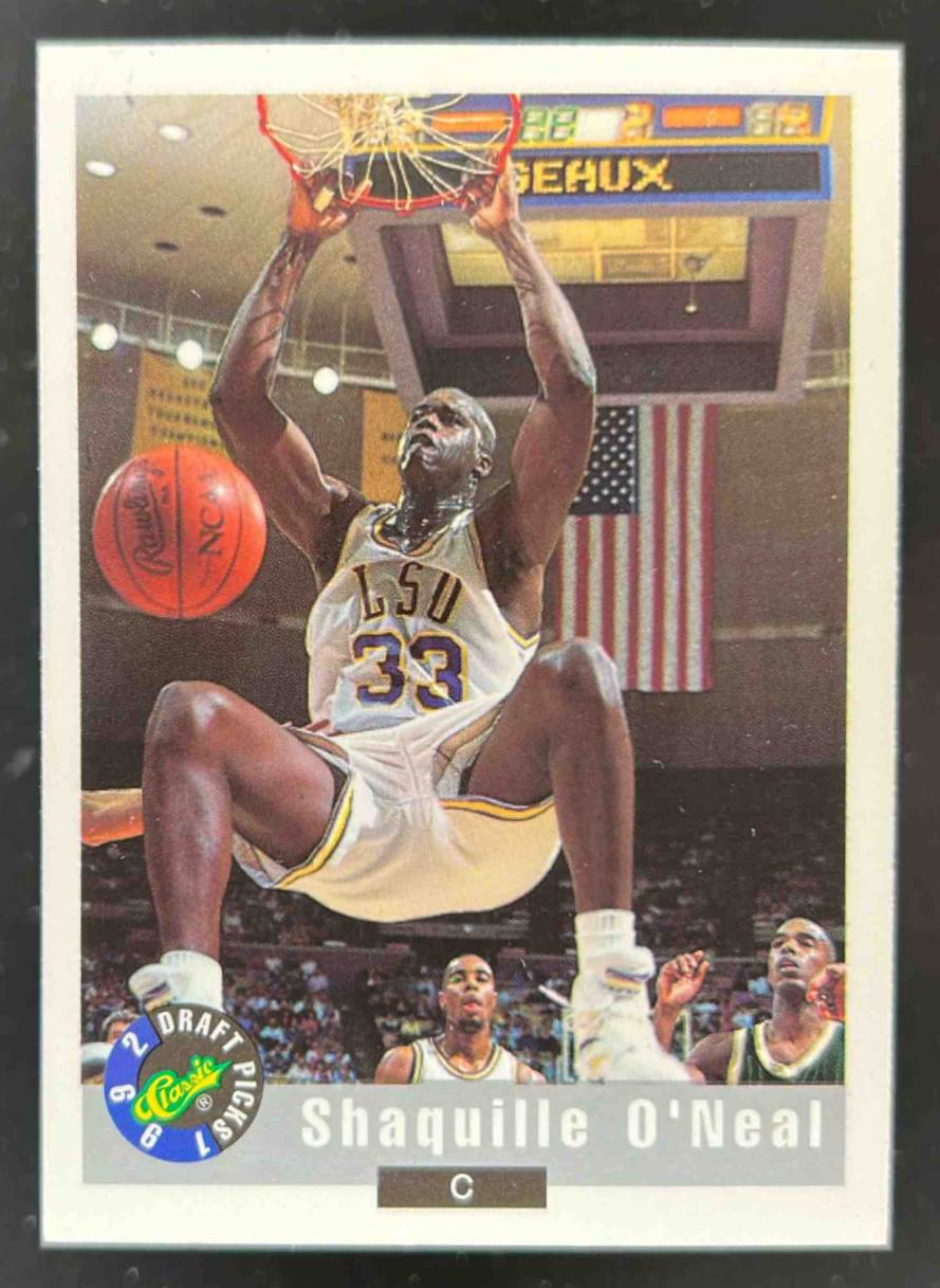 Card image for 1992-93 CLASSIC DRAFT PICKS SHAQUILLE O'NEAL #1 RC ROOKIE