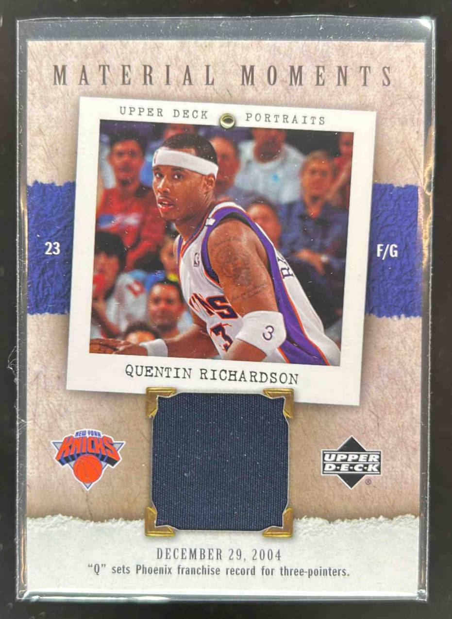 Card image for 2005-06 Upper Deck Portraits Quentin Richardson Material Moments #MM-QR MEM