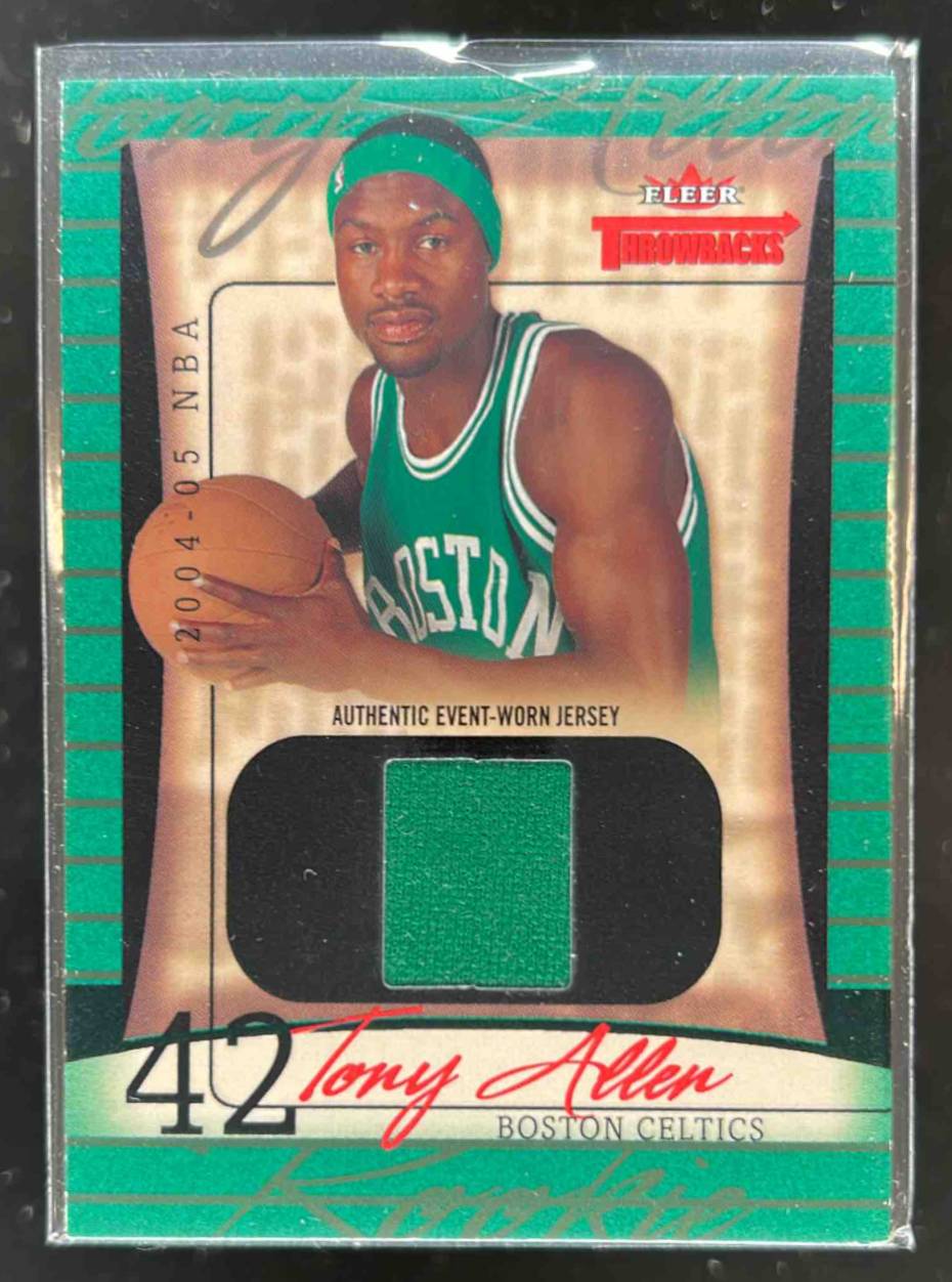 Card image for 2004-05 FLEER THROWBACKS TONY ALLEN /499 #96 RC ROOKIE BOSTON CELTICS