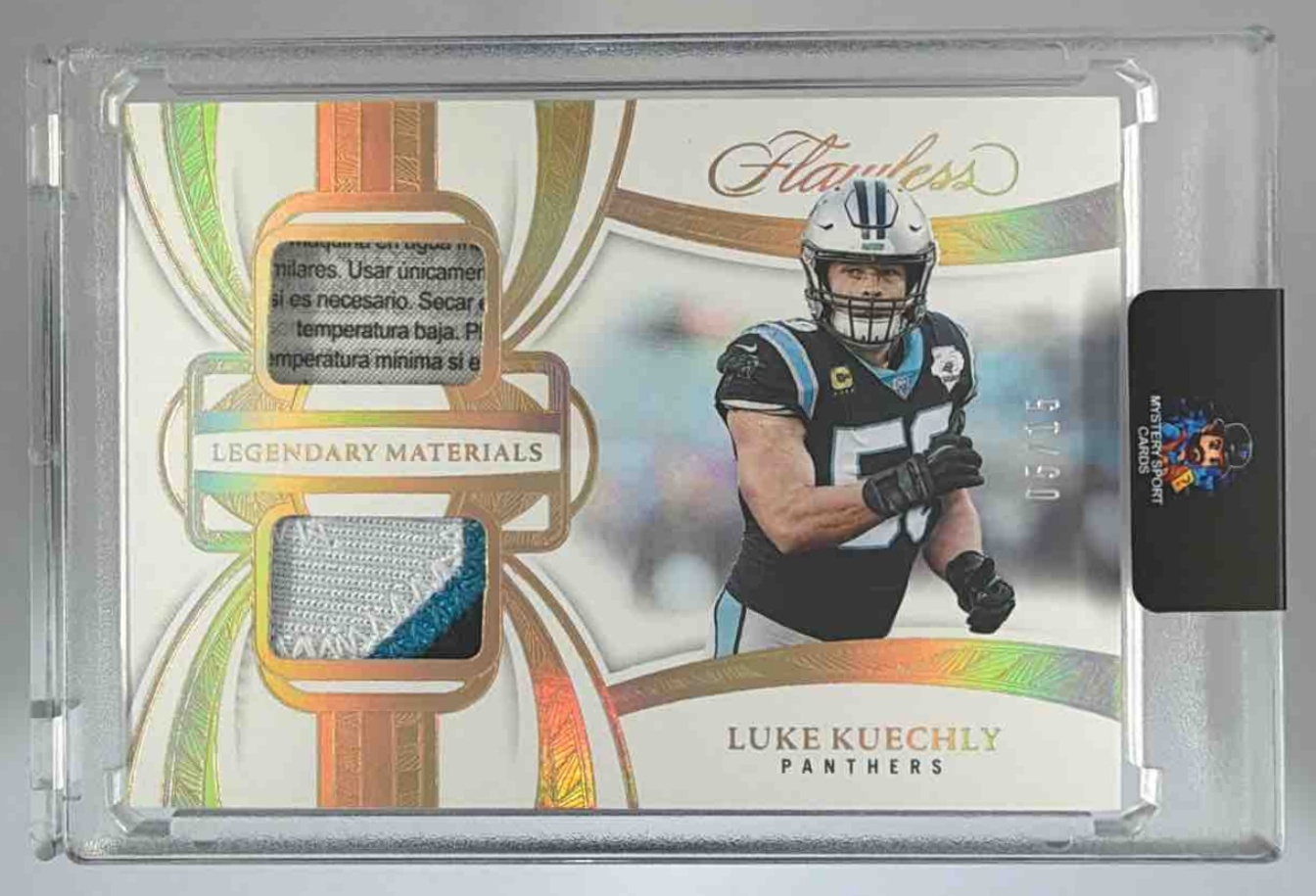 Card image for 2021 Panini Flawless Luke Kuechly Signatures /15 #FSI-LKU Auto Panthers
