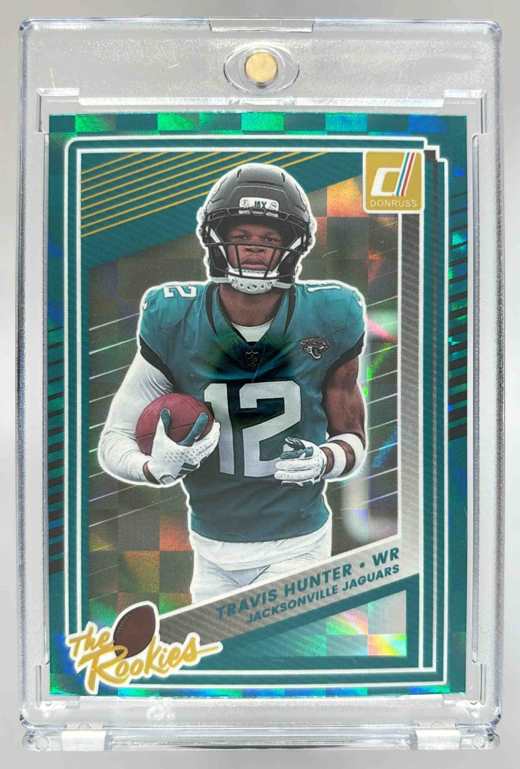 Card image for 2025 Panini Donruss Travis Hunter The Rookies #3 RC Jaguars