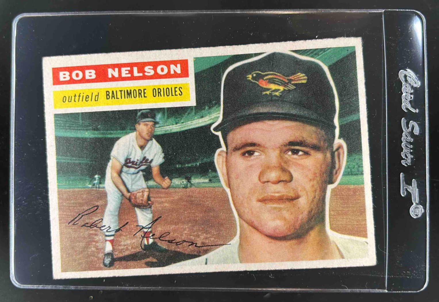 Card image for 1956 TOPPS BOB NELSON #169B RC ROOKIE BALTIMORE ORIOLES