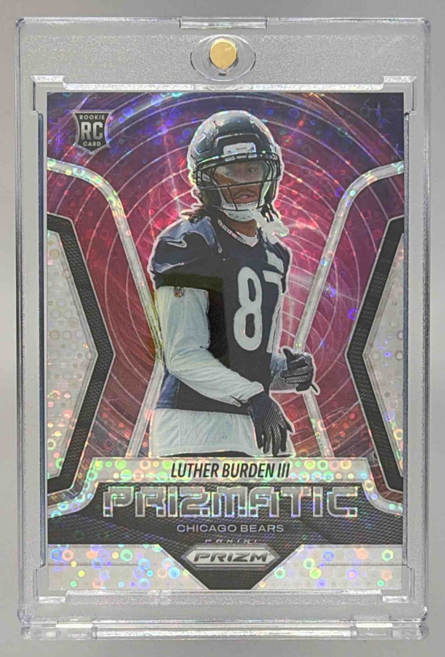Card image for 2025 Panini Football Prizm Luther Burden III Prizmatic #18 RC Chicago Bears