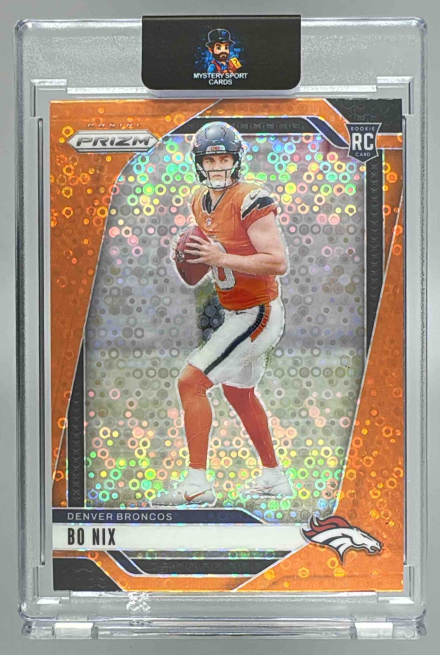 Card image for 2024 Panini Football Prizm Bo Nix Disco #309 RC Denver Broncos
