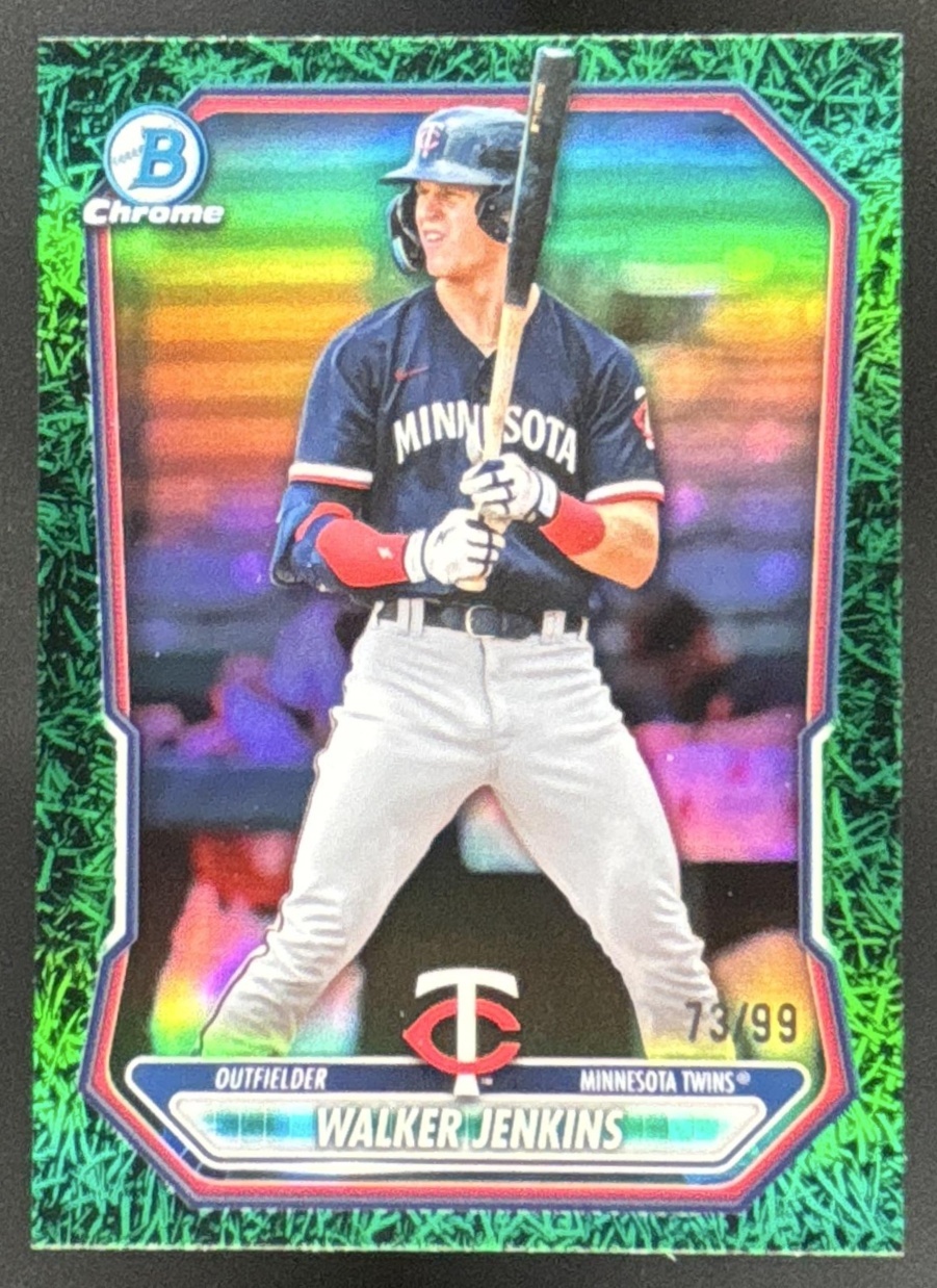 Card image for 2026 Bowman Walker Jenkins Chrome Prospects Green Grass Refractor /99