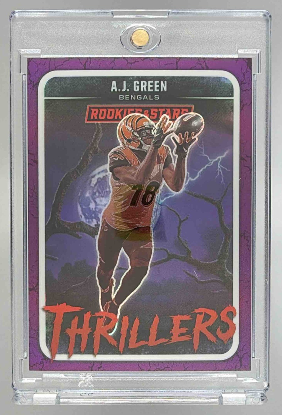 Card image for 2025 Panini Rookies & Stars A.J. Green Thrillers Purple /35 #9 Bengals