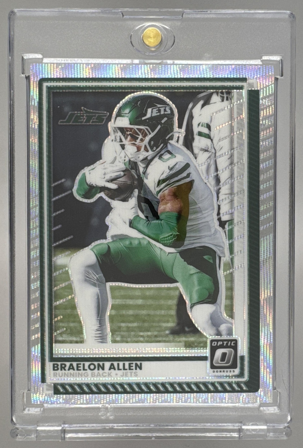 Card image for 2025 Panini Donruss Optic Braelon Allen Wave Prizm /300 #175 Jets