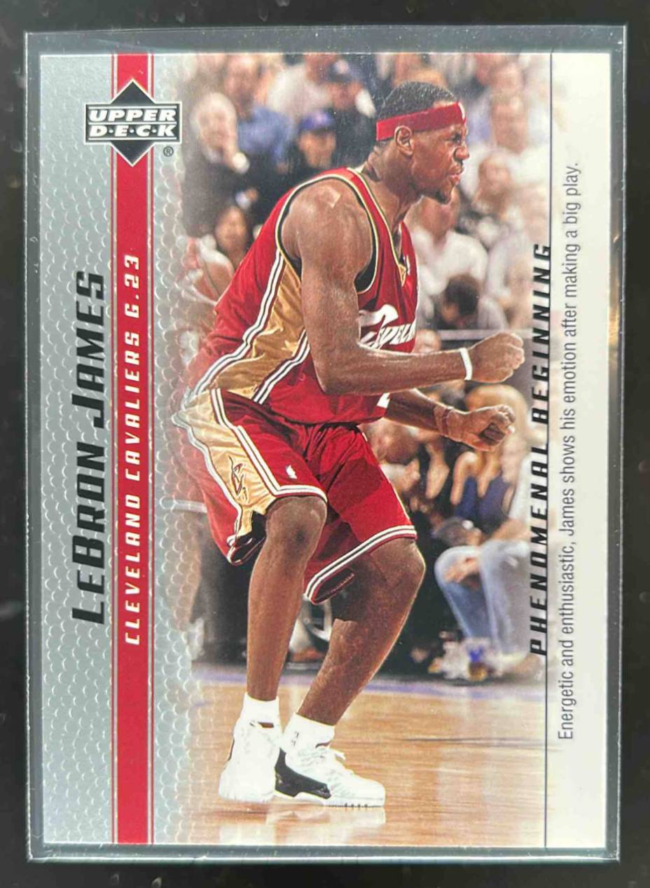 Card image for 2003-04 UPPER DECK LEBRON JAMES PHENOMENAL BEGINNING #8 RC CLEVELAND CAVALIERS