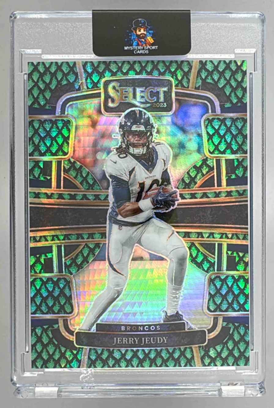 Card image for 2023 Panini Select Jerry Jeudy Dragon Scale Prizms /70 #31 Concourse Broncos