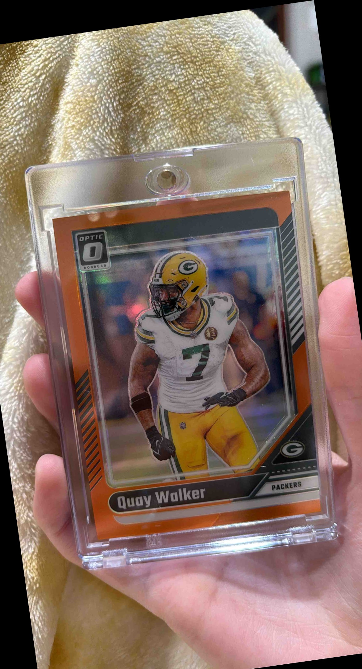 Card image for 2024 Panini Football Donruss Optic Quay Walker Orange /249 #74 Green Bay Packers