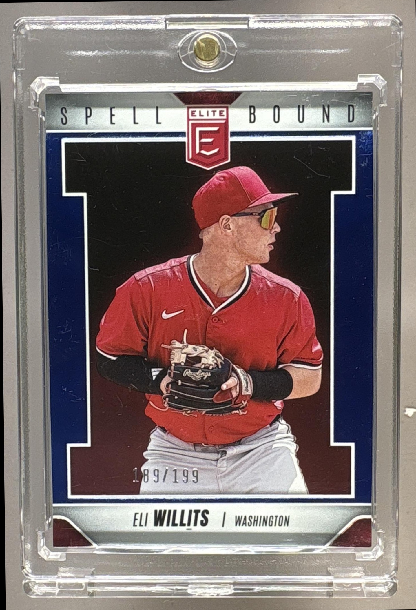 2026 PANINI DONRUSS ELITE ELI WILLITS #23 SPELLBOUND BLUE 189/199 RC NATIONALS
